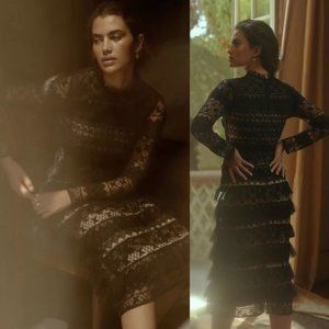 Anthropologie Forever That Girl Lace Midi Dress Size Medium New With Tags $270